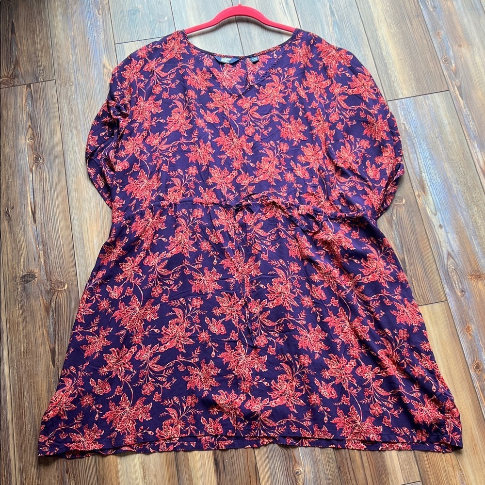 Lands' End Purple & Pink Gathered Waist Floral Cover Up XL - XXL - Picture 8 of 10